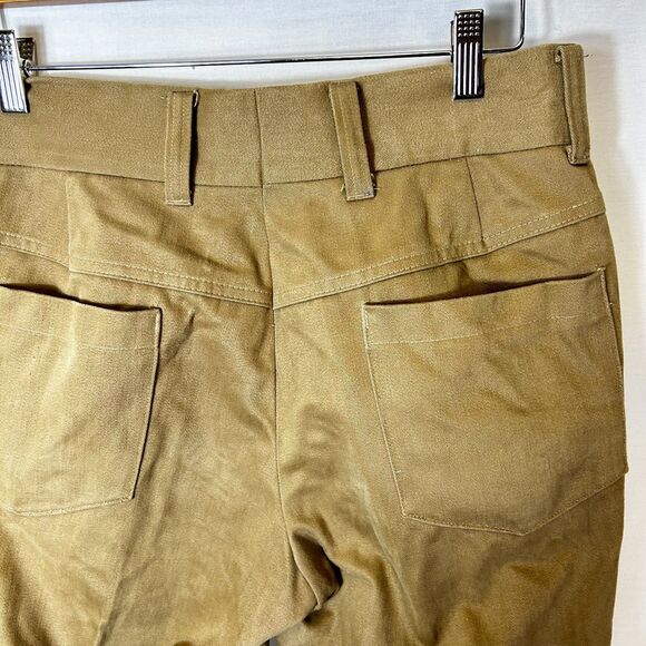 VTG 70s Van Heusen Men's Camel Tan Brushed Twill 2 Piece Leisure Suit Size 38 - Picture 11 of 15